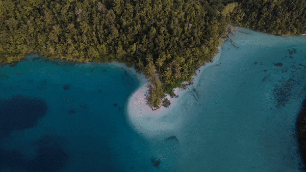 Aerial Drone Shot Raja Ampat Yacht