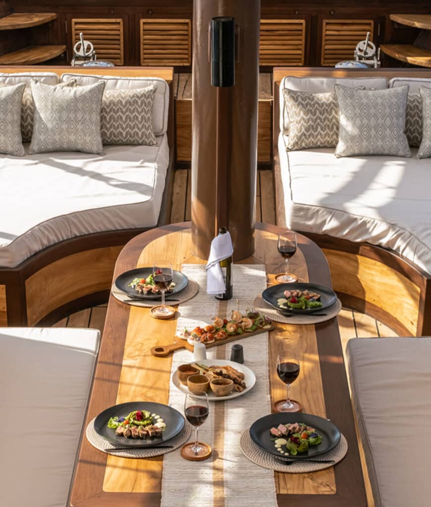 Sanya Luxury Yacht Charter Raja Ampat Dining 5